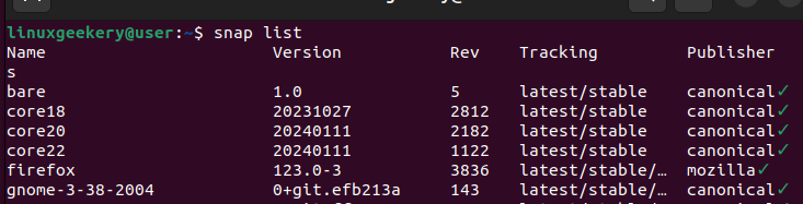 snap-list-installed-packages