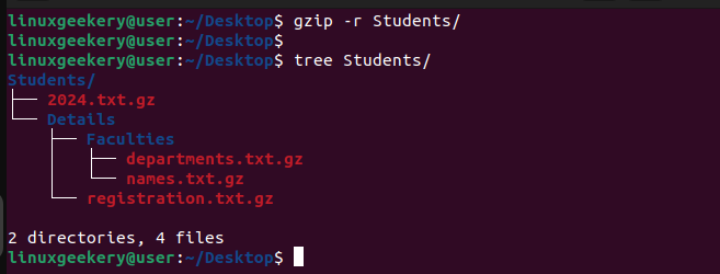 gzip-command-with-files-in-a-directory